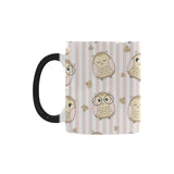 cute owl leaf Morphing Mug Heat Changing Mug