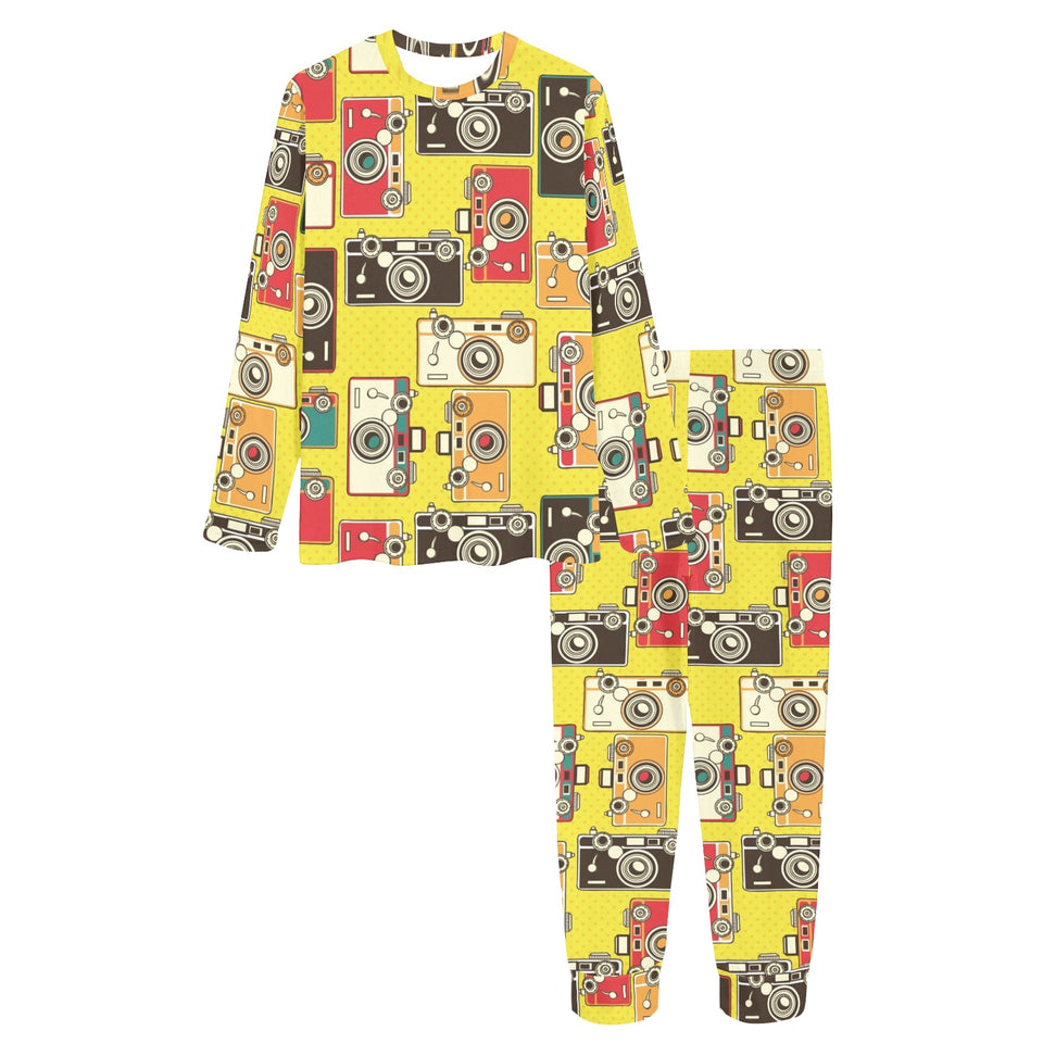 Camera Pattern Print Design 02 Women's All Over Print Pajama Set