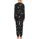 Hand drawn space rocket star planet Women's All Over Print Pajama Set