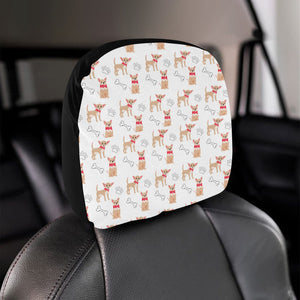 Chihuahua bone paw pattern Car Headrest Cover