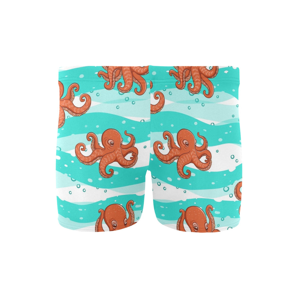 Octopuses sea wave background Men's Swimming Trunks