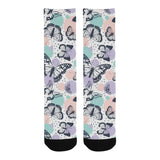 Butterfly pattern Crew Socks