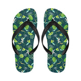Lime ice flower pattern Unisex Flip Flops