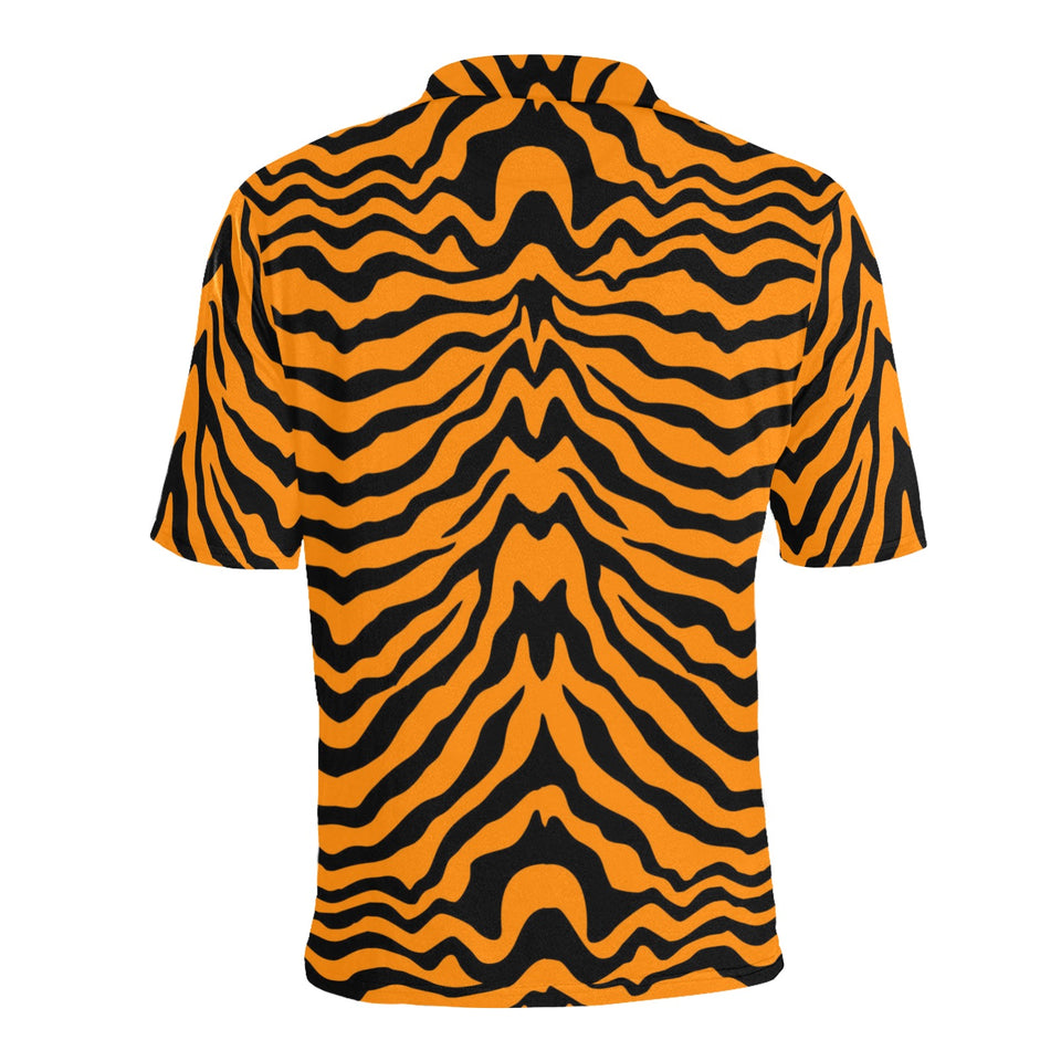 Bengal tigers skin print pattern Men's All Over Print Polo Shirt