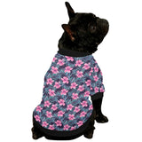 Hibiscus Pattern Print Design 05 All Over Print Pet Dog Round Neck Fuzzy Shirt