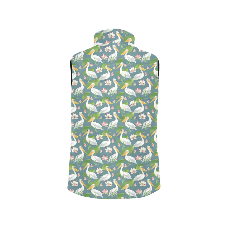 Pelican Pattern Print Design 04 Men's Padded Vest