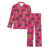 Alien Pattern Print Design 03 Men's Long Pajama Set