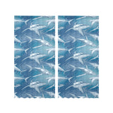 Shark hand drawn Gauze Curtain