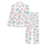 Cute rainbow clound pattern Men's Long Pajama Set