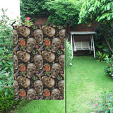 Skull rose humming bird flower pattern House Flag Garden Flag