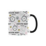 Siberian Husky design pattern Morphing Mug Heat Changing Mug