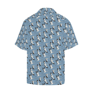 Seagull Pattern Print Design 04 Men's All Over Print Hawaiian Shirt (Model T58)