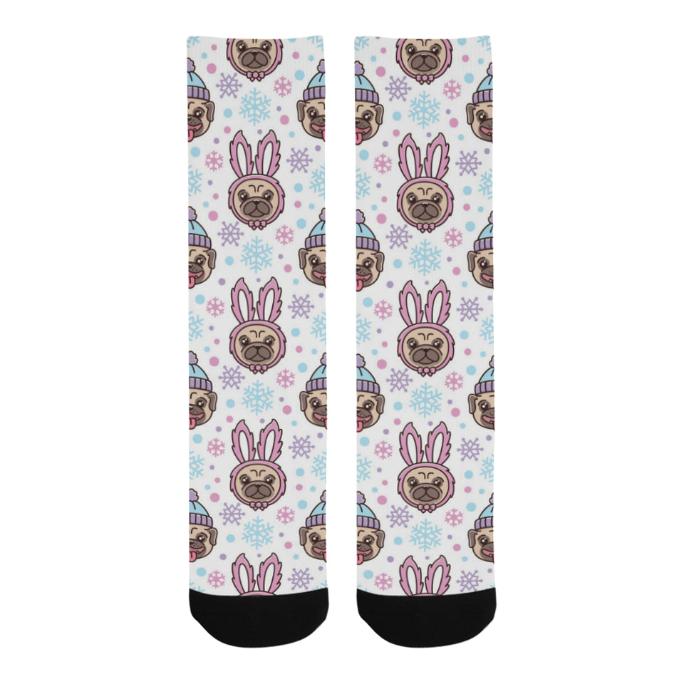 Cute pug hat rabbit costume pattern Crew Socks