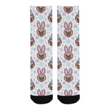 Cute pug hat rabbit costume pattern Crew Socks