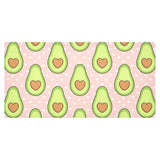Avocado heart pink background Tablecloth