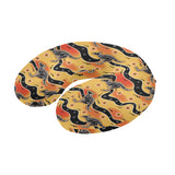 Kangaroo Australian aboriginal art pattern U-Shaped Travel Neck Pillow