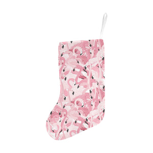 Pink flamingos pattern background Christmas Stocking
