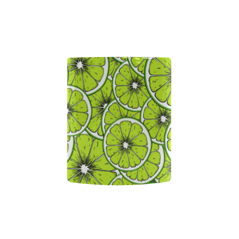 Slices of Lime design pattern Morphing Mug Heat Changing Mug