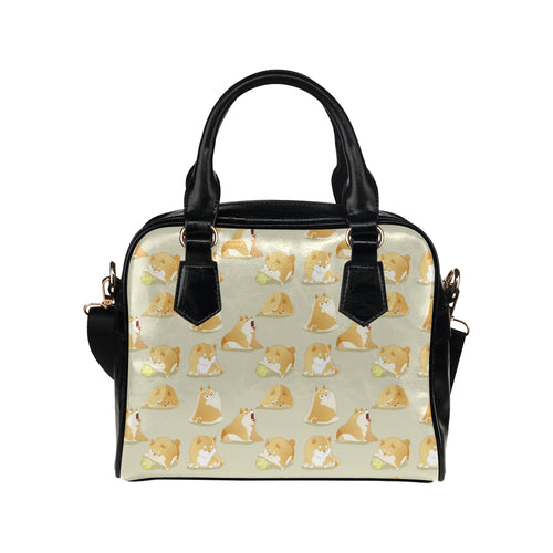 Cute fat shiba inu dog pattern Shoulder Handbag