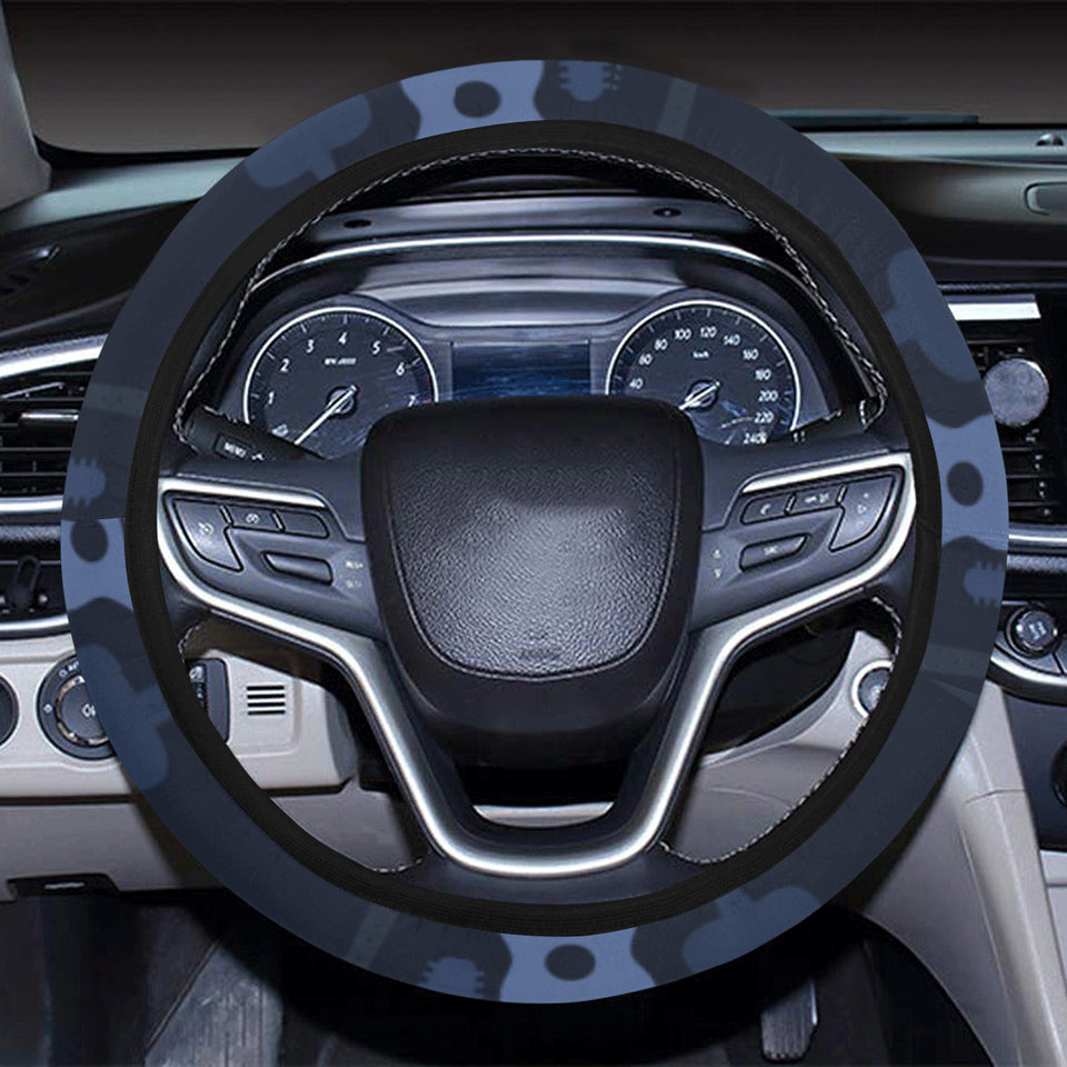Blue Theme guitar pattern Car Steering Wheel Cover