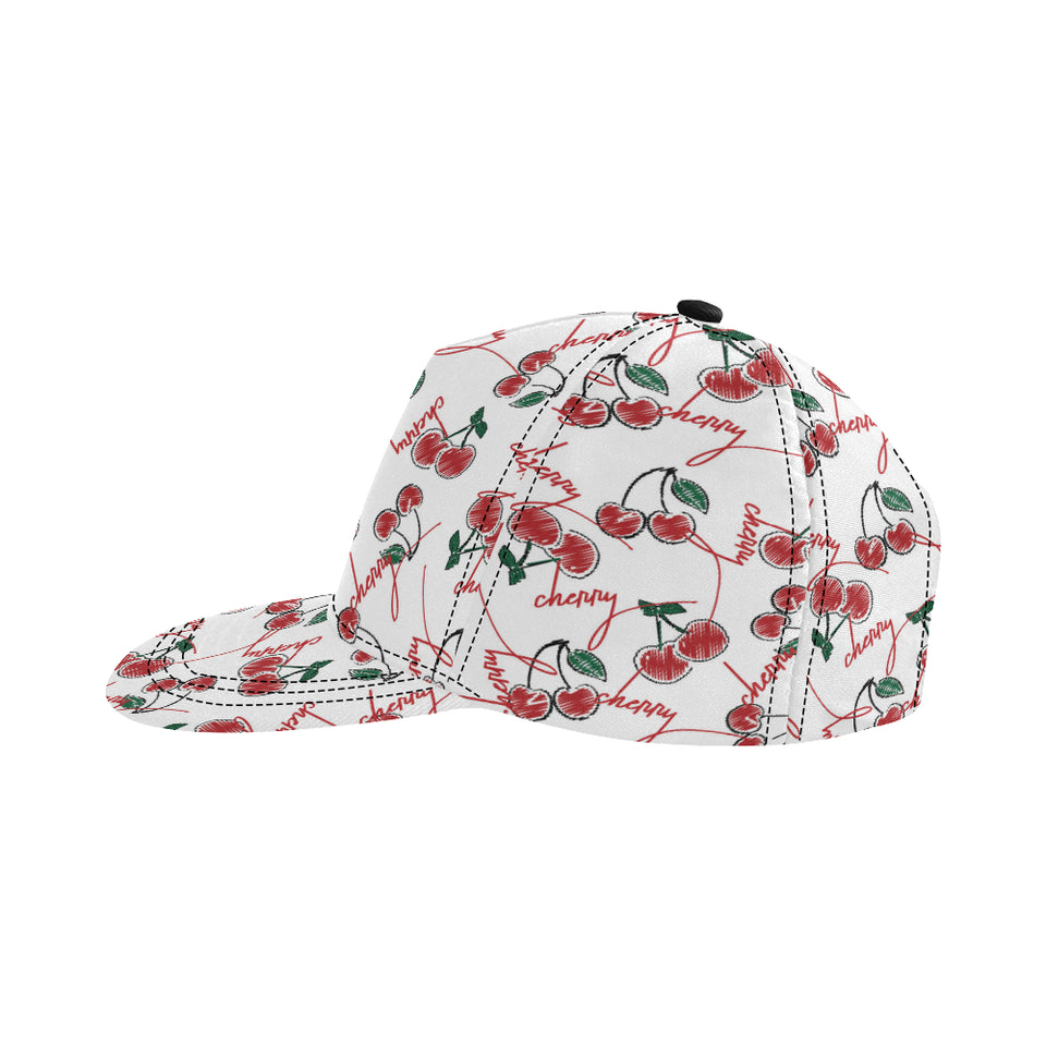 Hand drawn cherry pattern All Over Print Snapback Cap