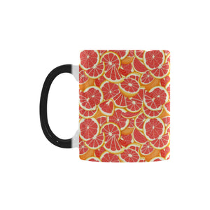 Tropical grapefruit pattern Morphing Mug Heat Changing Mug