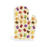 Bread Toast Pattern Print Design 02 Heat Resistant Oven Mitts