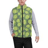Hop pattern Hop cone background Men's Padded Vest