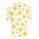 Sun pattern Men's All Over Print Polo Shirt