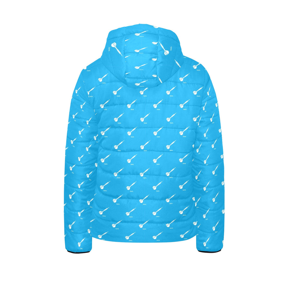 Darts Pattern Print Design 05 Kids' Boys' Girls' Padded Hooded Jacket