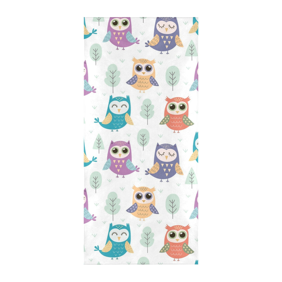 Cute owl pattern Beach Towel