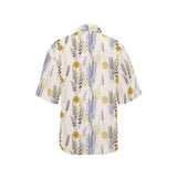 Lavender modern pattern blackground Women's All Over Print Hawaiian Shirt