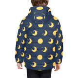 Moon star pattern Kids' Boys' Girls' Padded Hooded Jacket