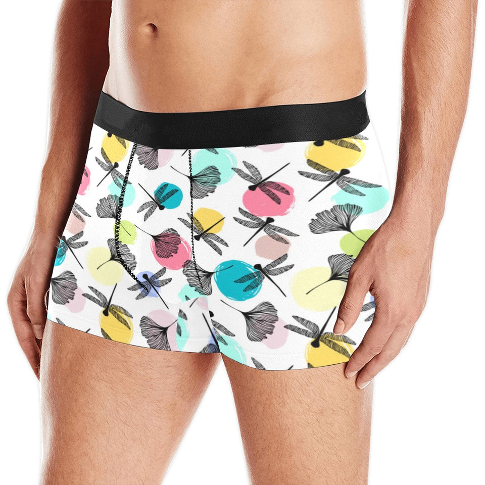 Dragonflies ginkgo leaves pattern Men's All Over Print Boxer Briefs Men's Underwear