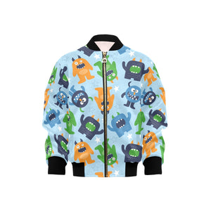 Alien Pattern Print Design 04 Kids' Boys' Girls' Bomber Jacket