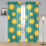 Sun green background Gauze Curtain
