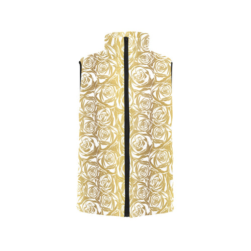Rose Pattern Print Design 05 Men's Padded Vest