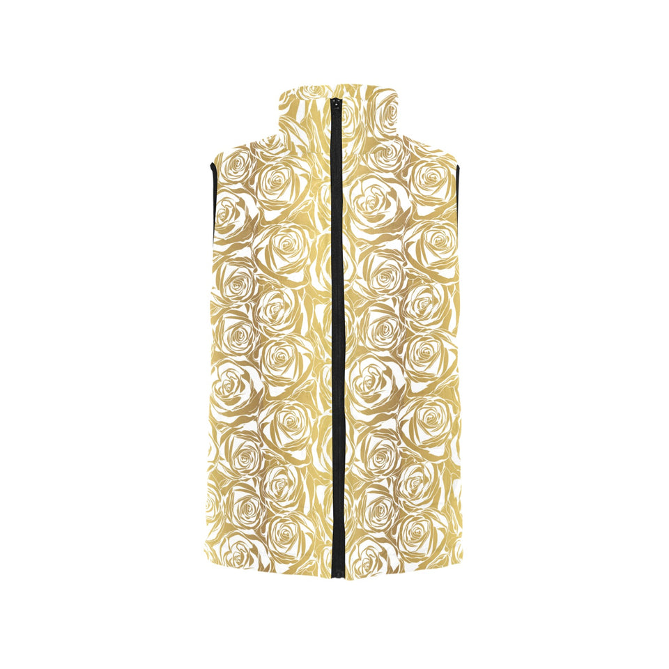 Rose Pattern Print Design 05 Men's Padded Vest