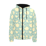 Tea pots Pattern Print Design 02 Men's Padded Hooded Jacket