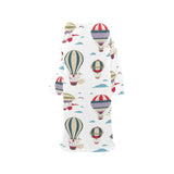 Hot air balloon pattern Blanket Robe with Sleeves