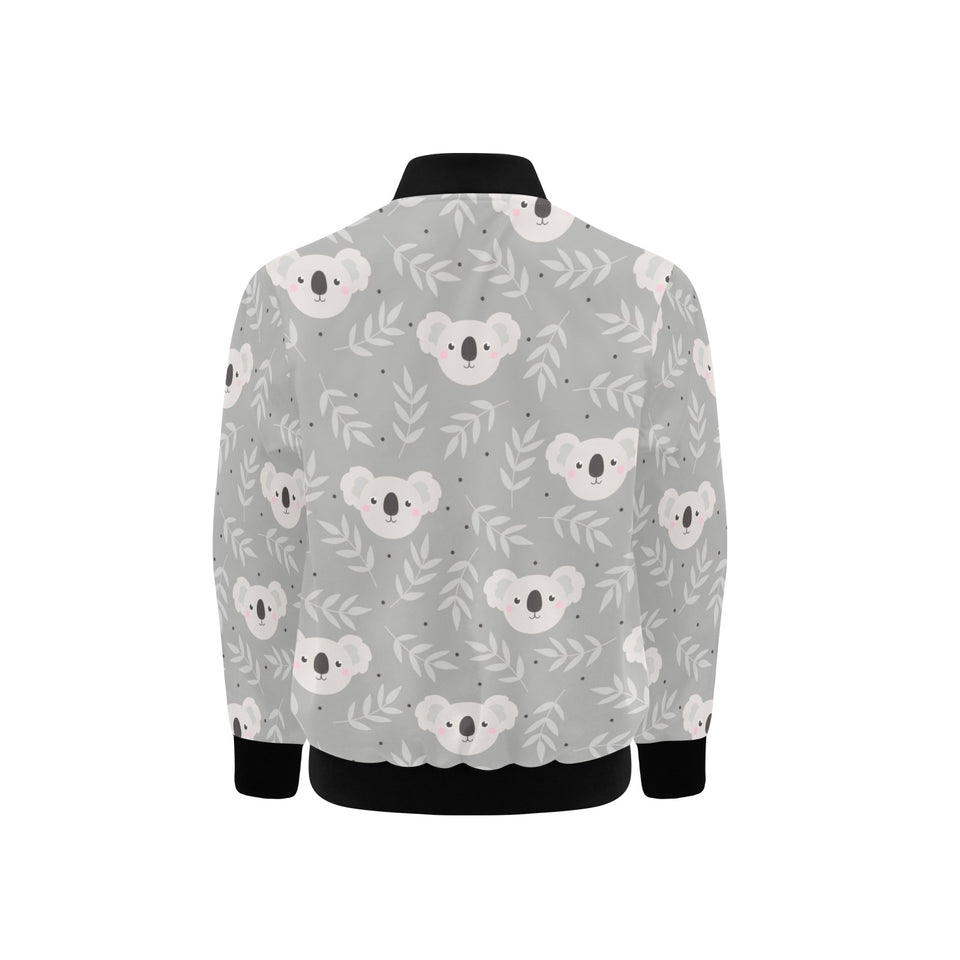 Cute koala leaves pattern Kids' Boys' Girls' Bomber Jacket