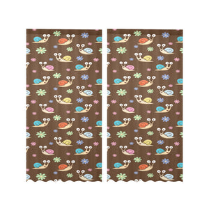 Snail Pattern Print Design 03 Gauze Curtain