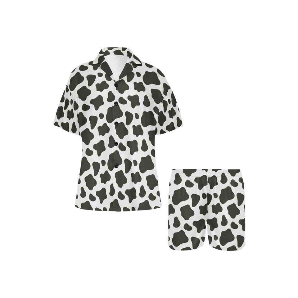 Cow skin pattern Women's V-Neck Short Pajama Set