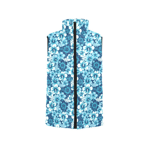 Hibiscus Pattern Print Design 03 Women's Padded Vest