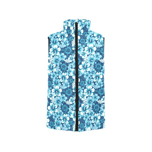 Hibiscus Pattern Print Design 03 Women's Padded Vest