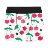 cherry pattern white background Men's All Over Print Boxer Briefs Men's Underwear
