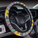 Cute yellow monkey leaves pattern Car Steering Wheel Cover