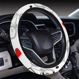 Bicycle Pattern Print Design 04 Car Steering Wheel Cover