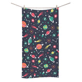 colorful space pattern planet star Bath Towel