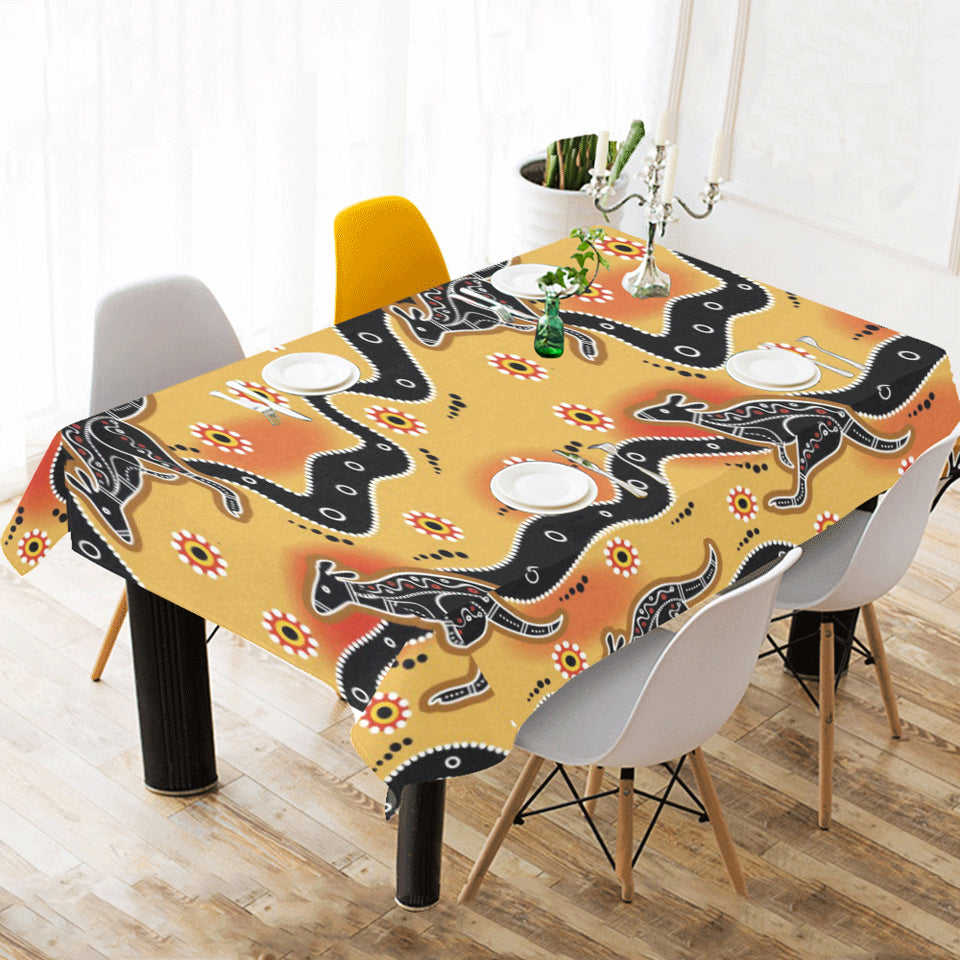 Kangaroo Australian aboriginal art pattern Tablecloth